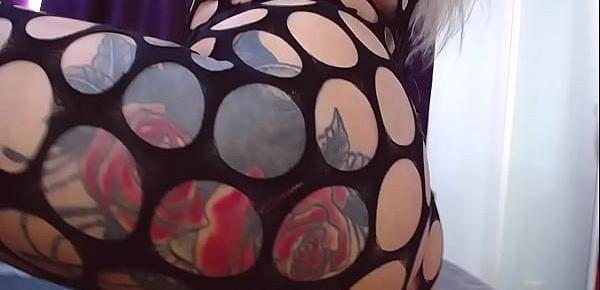  blonde babe big boobs and ass in a hot outfit bodystockings